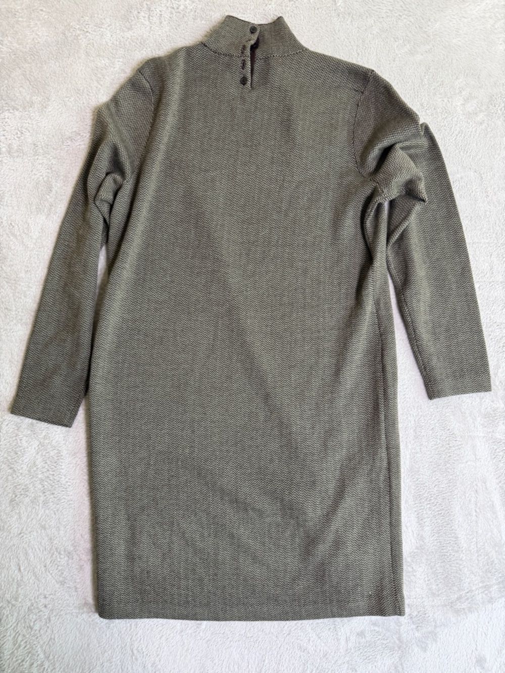 Lauren Ralph Lauren Faux-Leather-Trim Merino Wool Sweater Dress XXL NWT $265 - Picture 4 of 4